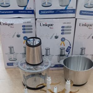 خردکن 2 کاسه استیل و شیشه ای یونیک مدل UM_8003